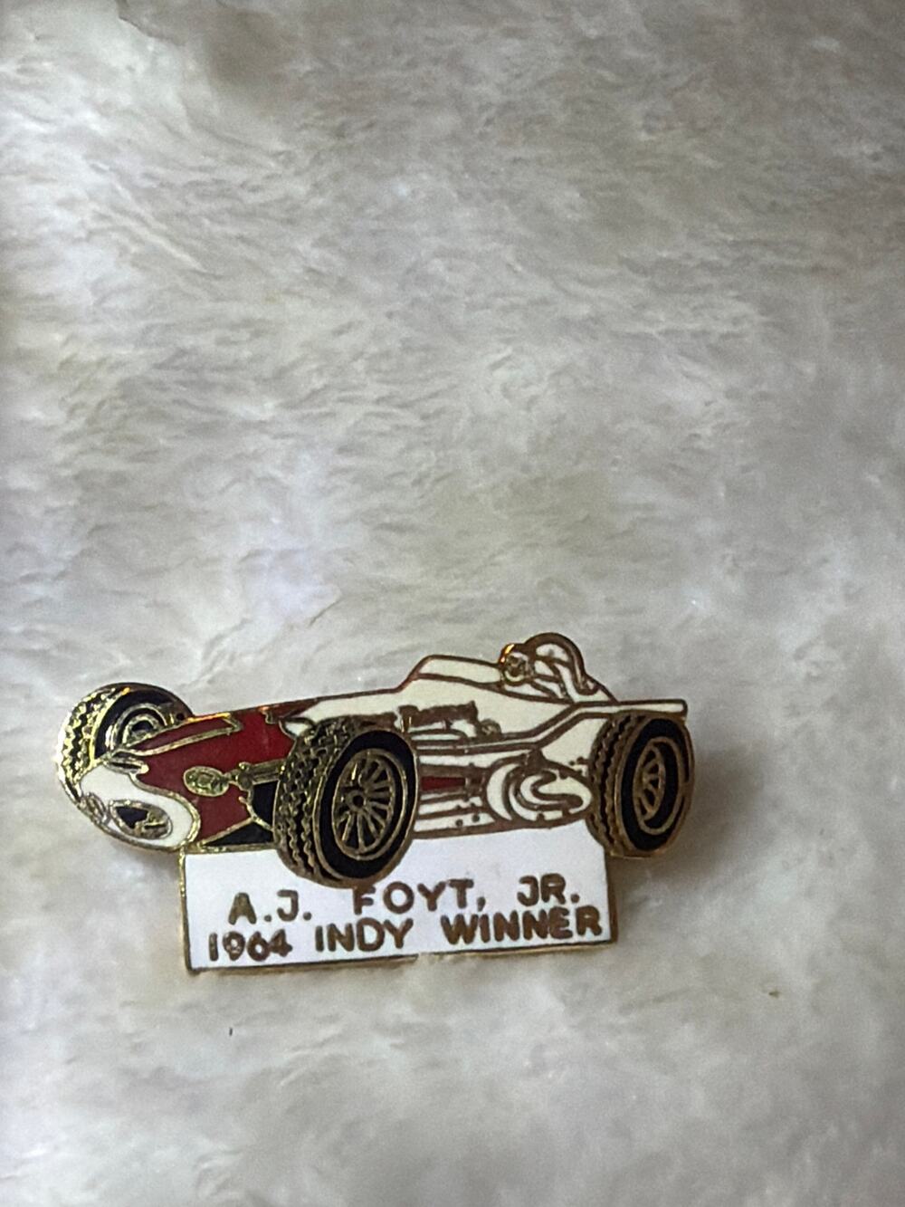 1964 A.J. Foyt Indianapolis 500 Winner Sheraton Thompson Collector Lapel Pin